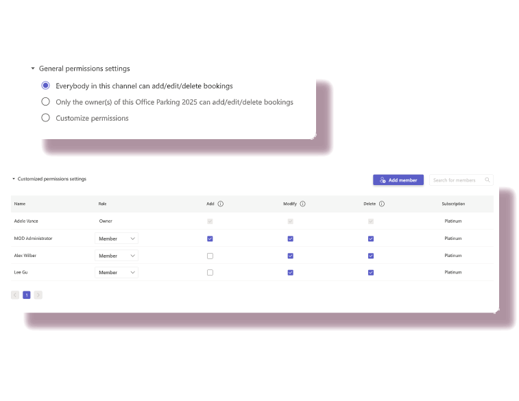 Parking Pro admin controls and permissions
